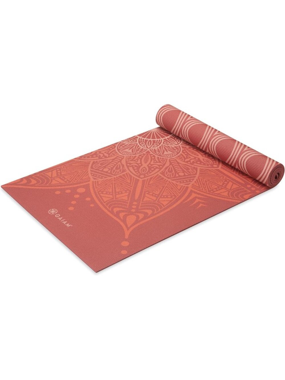 New Gaiam Yoga Mat - Premium 6mm Print Reversible Extra Thick Non Slip Exercise